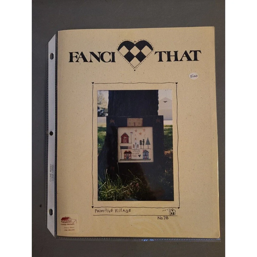 Vintage Fanci That Primitive Village Cross Stitch Pattern Chart Booklet No 78